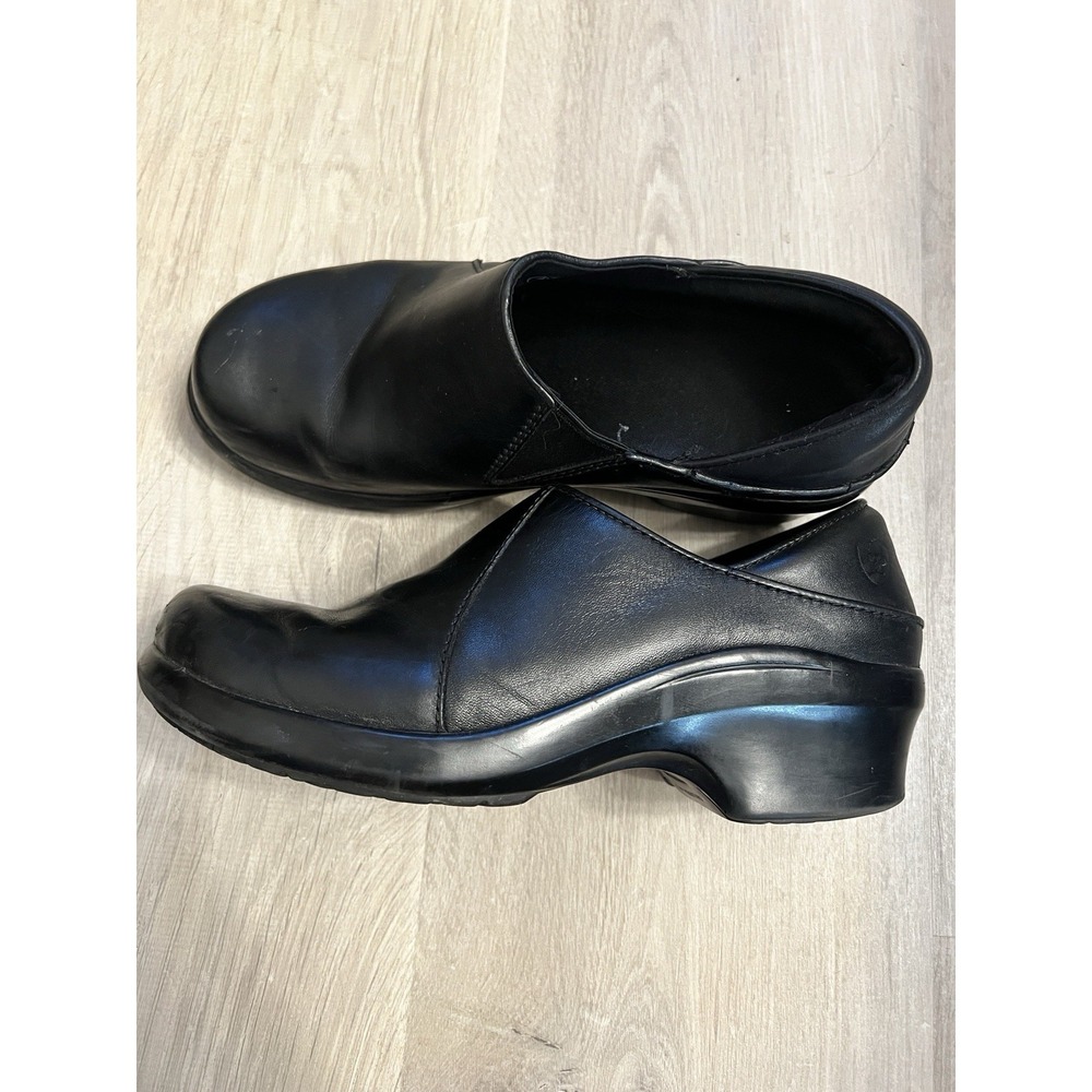 Ariat Work Hera Leather Clogs Slip On Womens 8.5B Black - Picture 3 of 8